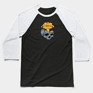 Skull head bomb pixel Baseball T-Shirt